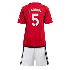 Manchester United Harry Maguire #5 Domaci Dres za Dječji 2023-24 Kratak Rukavima (+ kratke hlače)